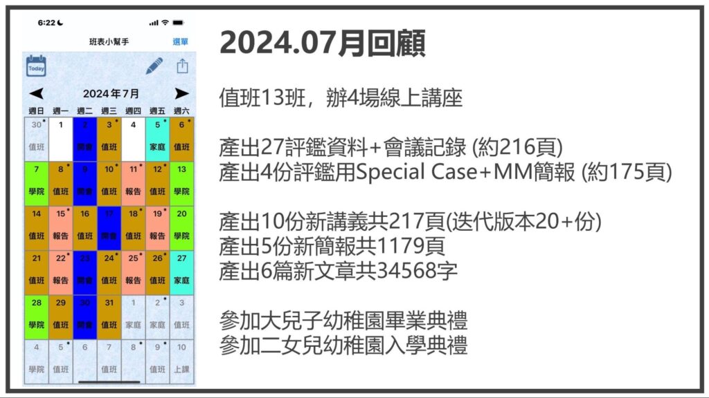 我的「死線加速法」-2024.07 整體產出回顧