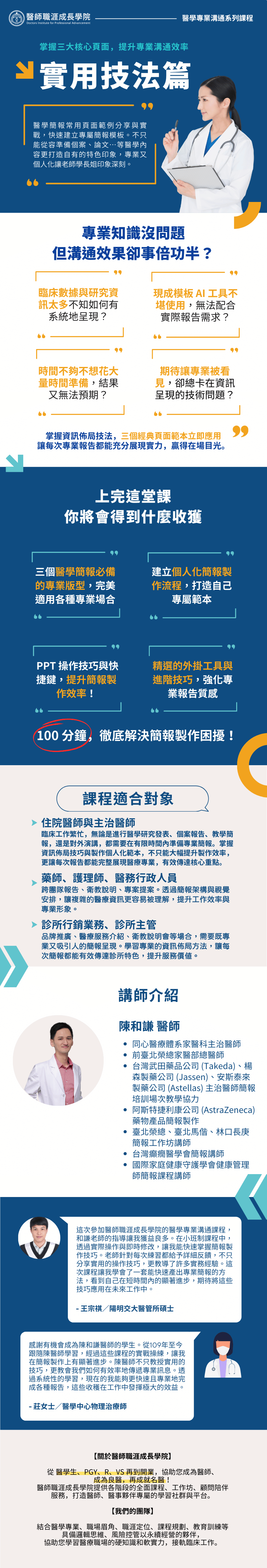 醫學專業溝通系列課程－實用技法篇