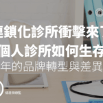 連鎖化診所衝擊來了,個人診所如何生存?未來三年的品牌轉型與差異化策略